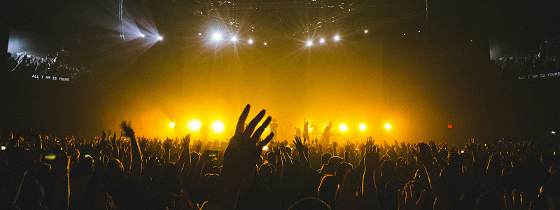 Large crowd in a hall